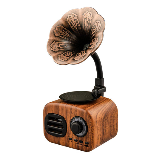 Retro Bluetooth Speaker – Vintage Phonograph for Aesthetic Room Vibes