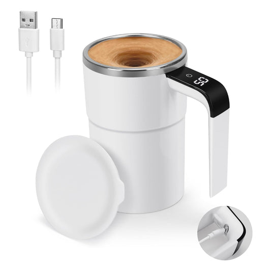 Self-Stirring Coffee Mug with Temperature Display